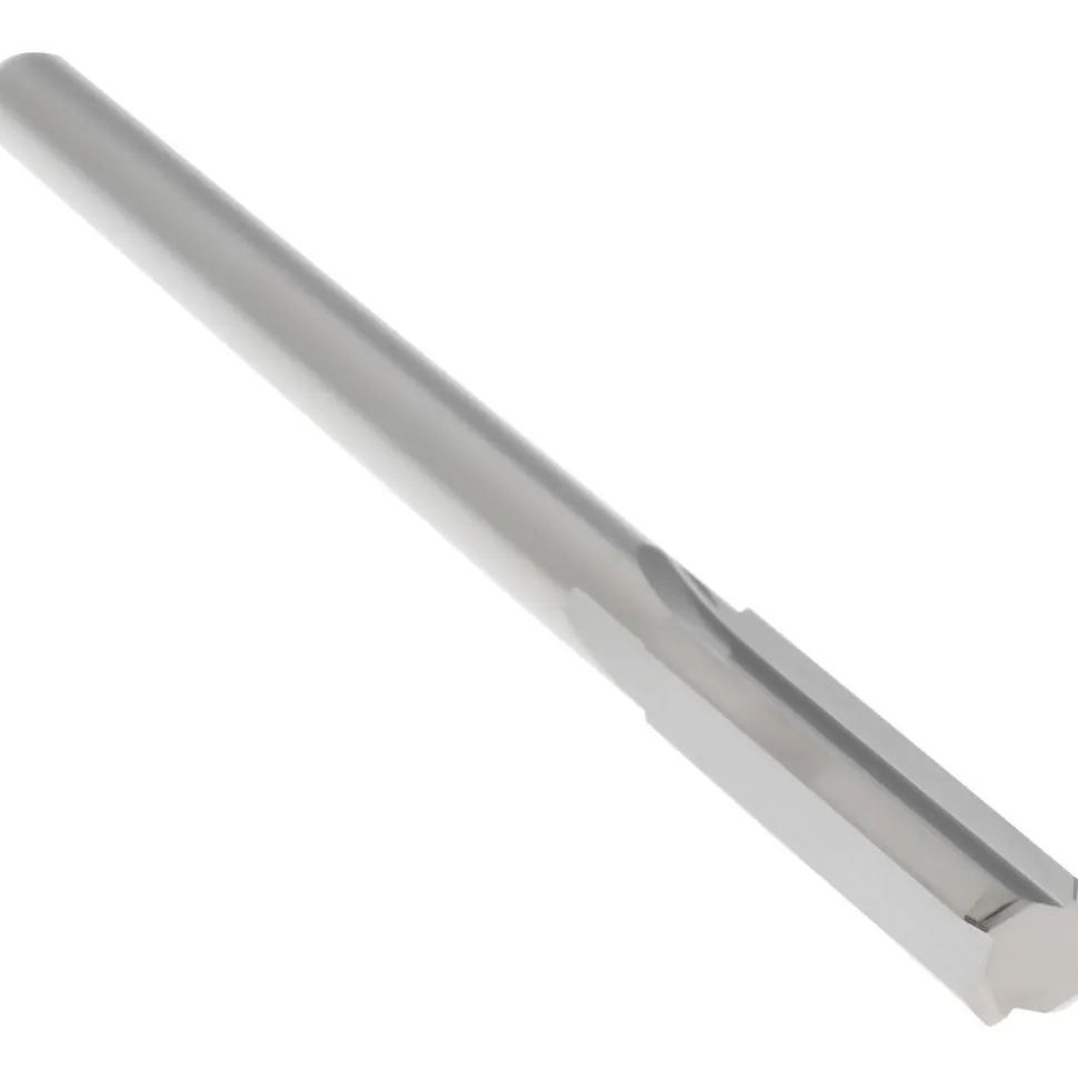 Chucking Reamer: 0.1247" Dia, 2-1/4" OAL, 5/8" Flute Length, Straight Flute, Straight-Cylindrical Shank, Solid Carbide