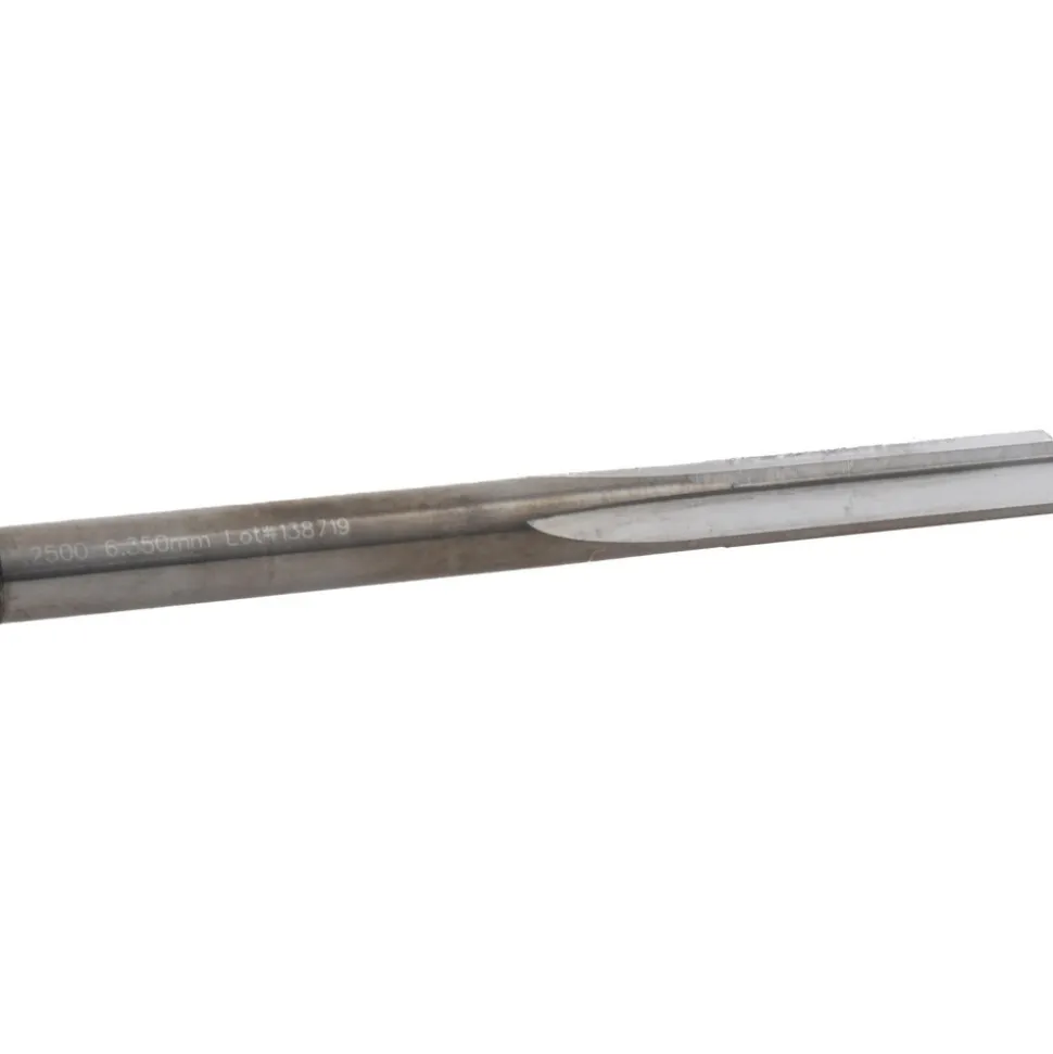 Chucking Reamer: Letter E (1/4"), 3" OAL, 1" Flute Length, Straight Flute, Straight-Cylindrical Shank, Solid Carbide