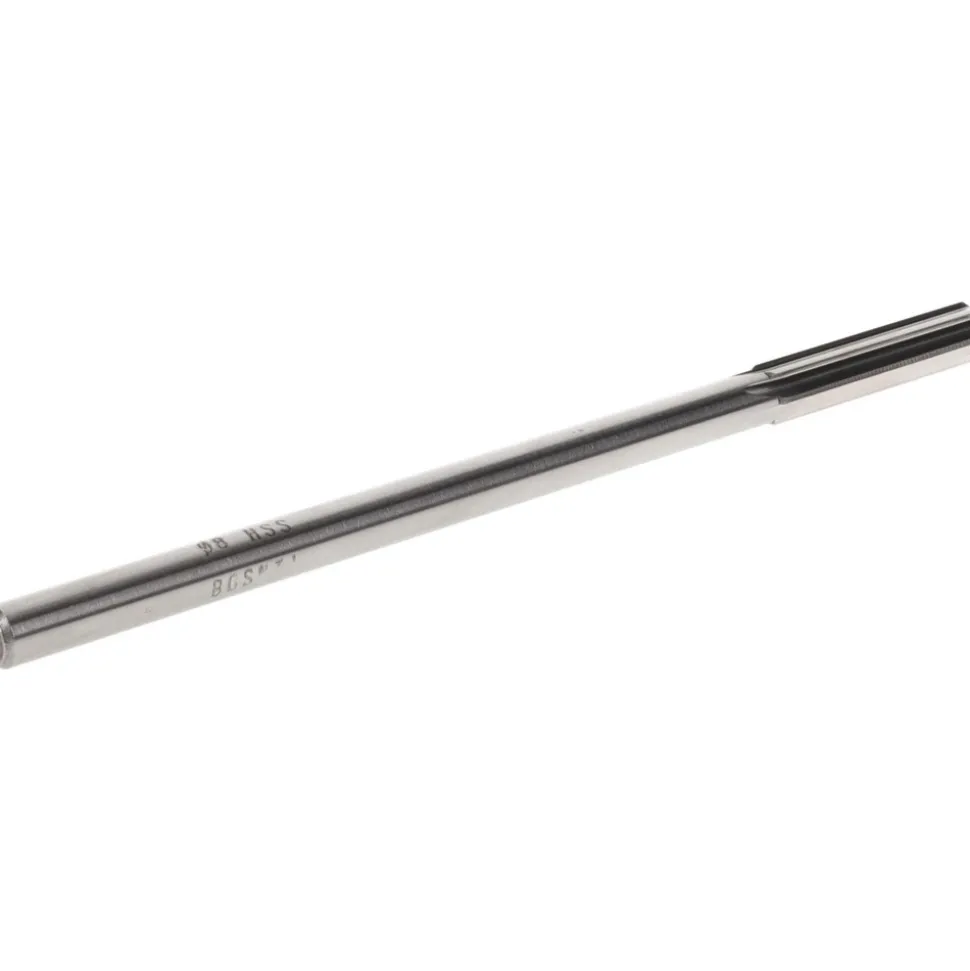 Chucking Reamer: 8.00 mm Dia, 6" OAL, 1-1/2" Flute Length, Straight Flute, Straight-Cylindrical Shank, HSS