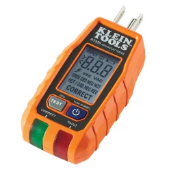 Circuit Continuity & Voltage Testers: Tester Type: Receptacle Tester; Minimum Voltage: 0; Maximum Voltage: 132V AC; Display Type: LED, LCD