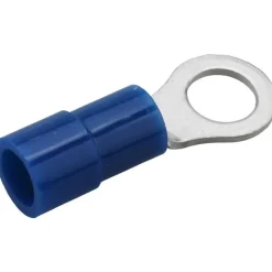 Circular Ring Terminal: Partially Insulated, 16 to 14 AWG, Crimp Connection