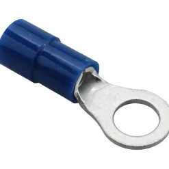 Circular Ring Terminal: Partially Insulated, 16 to 14 AWG, Crimp Connection