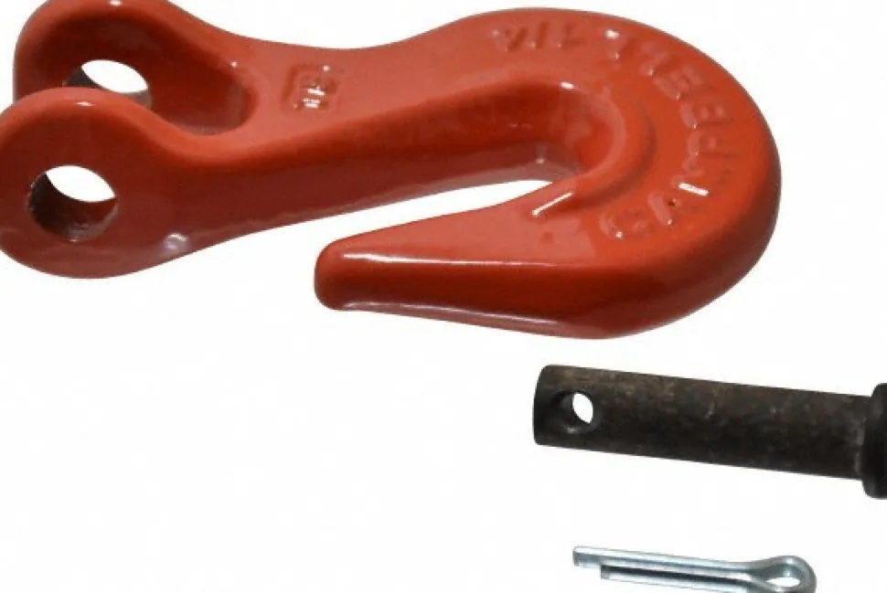 Clevis Hook: Grade 70 Chain, 4100 lb, 5/16" Throat, Alloy Steel