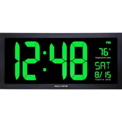 Clocks & Multi-Function Clocks: Type: Digital; Color: Black, Green