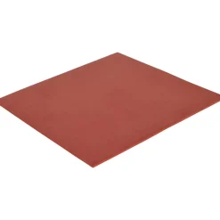 Closed Cell Silicone Sheet: 1/8" Thick, 12" Wide, 12" Long, Orange-Red