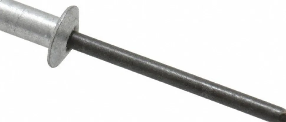 Closed End Sealing Blind Rivet: Size 62, Dome Head, Aluminum Body, Steel Mandrel