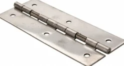 Closing Spring Hinge: 2" Wide, 0.05" Thick, 6 Mounting Holes