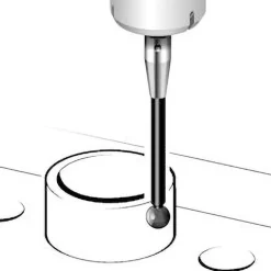CMM Ball Stylus: 6 mm Ball Dia, 100 mm OAL, M4
