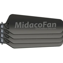 CNC Machine Components & Accessories: Type: Fan Blade Replacement Kit; Contents: 4.5" Midaco CNC Chip Fan 4-Blade Replacement Kit; For Use With: CNC Systems; Material: Fiberglass-Reinforced Nylon