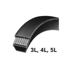 Cogged & Narrow V-Belt: Section 4L, 36.0000" Outside Length, 1/2" Belt Width