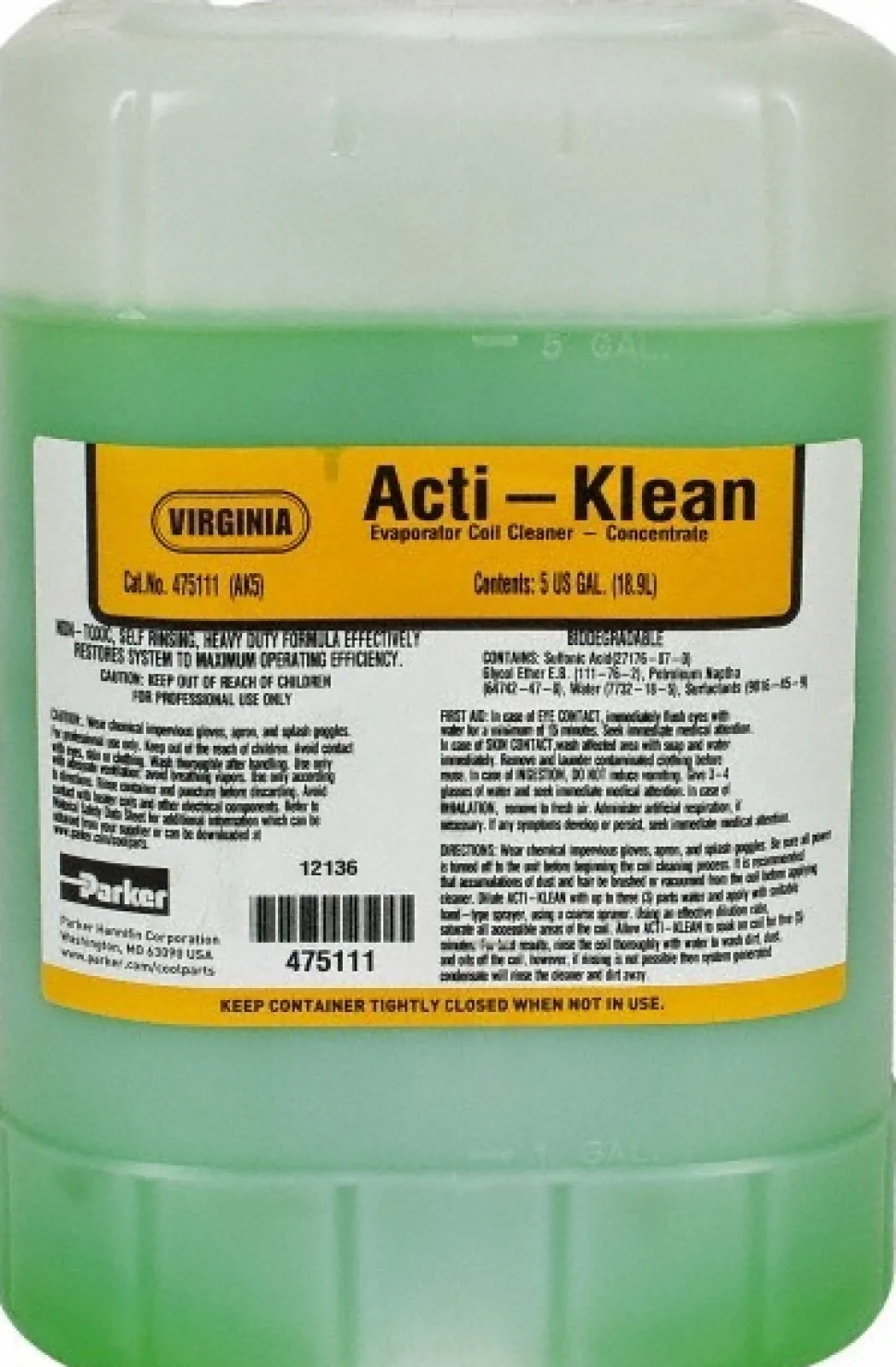 Coil Cleaner: Alkaline, 5 gal
