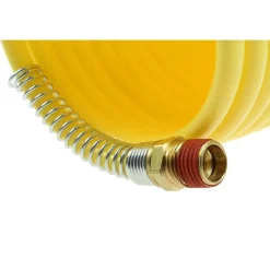 Coiled & Self Storing Hose: 1/4" ID, 25' Long, Male Swivel x Male Swivel