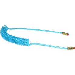 Coiled & Self Storing Hose: 1/4" ID, 25' Long, Male Swivel x Male Swivel