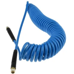 Coiled & Self Storing Hose: 1/4" ID, 25' Long, Male Swivel x Male Swivel