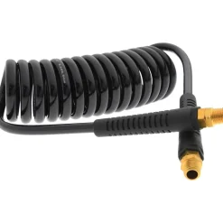 Coiled & Self Storing Hose: 1/4" ID, 10' Long, MNPT