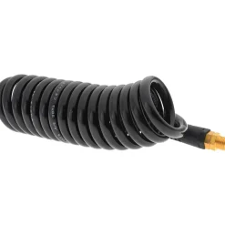 Coiled & Self Storing Hose: 1/4" ID, 10' Long, MNPT