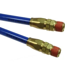 Coiled & Self Storing Hose: 1/4" ID, 15' Long, Male Swivel x Male Swivel