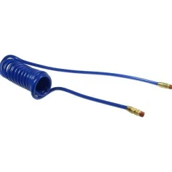 Coiled & Self Storing Hose: 1/4" ID, 20' Long, Male Swivel x Male Swivel