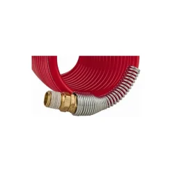 Coiled & Self Storing Hose: 1/4" ID, 12' Long, Male Swivel x Male Swivel