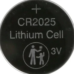 Coin & Button Cell Battery: Size CR2025, Lithium