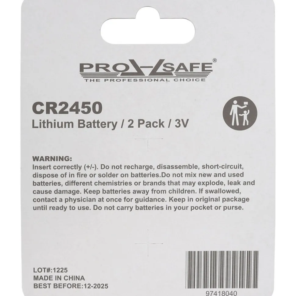 Coin & Button Cell Battery: Size CR2450, Lithium