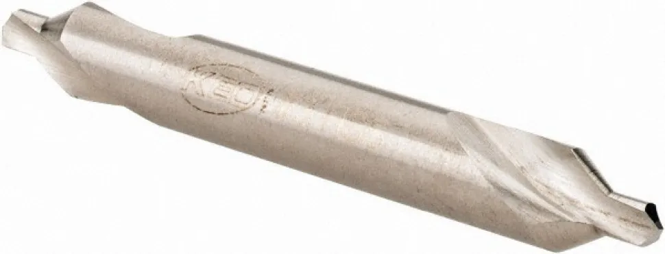 Combination Drill & Countersink: #3, 1/4" Body Dia, 118 deg, High-Speed Steel