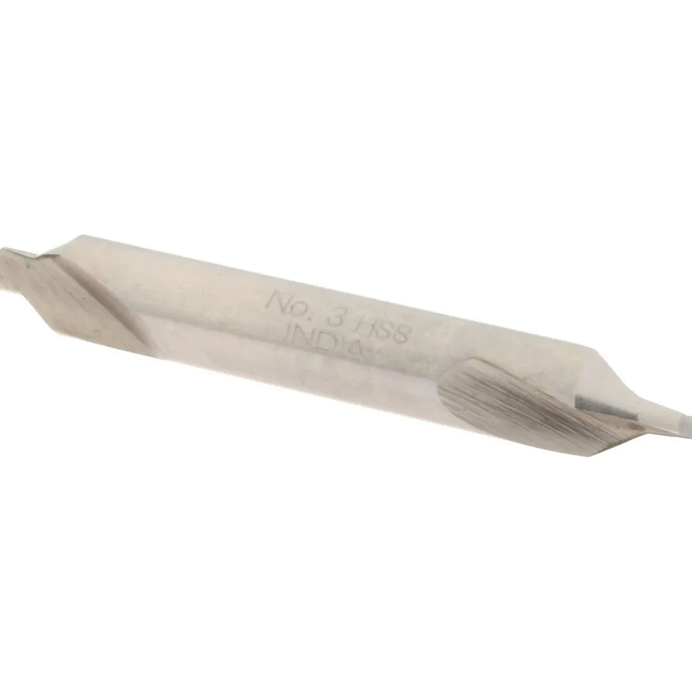 Combination Drill & Countersink: #3, 1/4" Body Dia, High-Speed Steel
