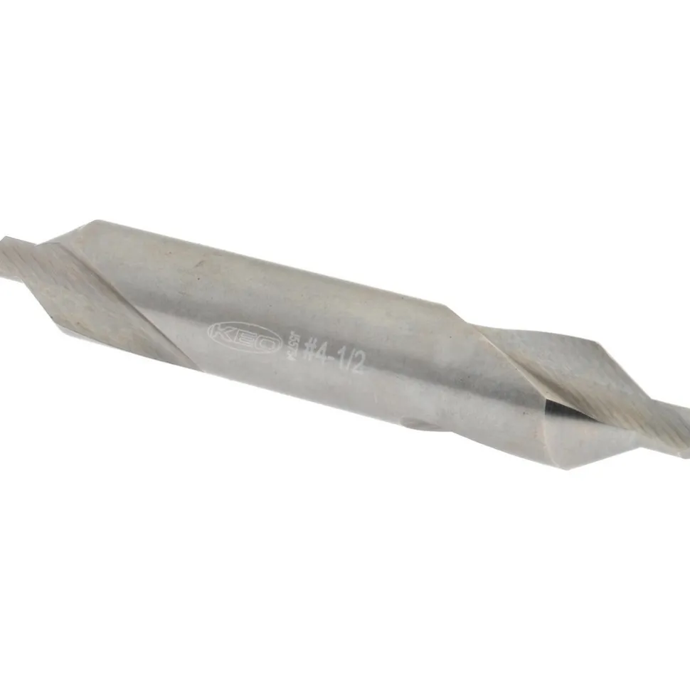 Combination Drill & Countersink: #4-1/2, 3/8" Body Dia, 118 deg, High-Speed Steel