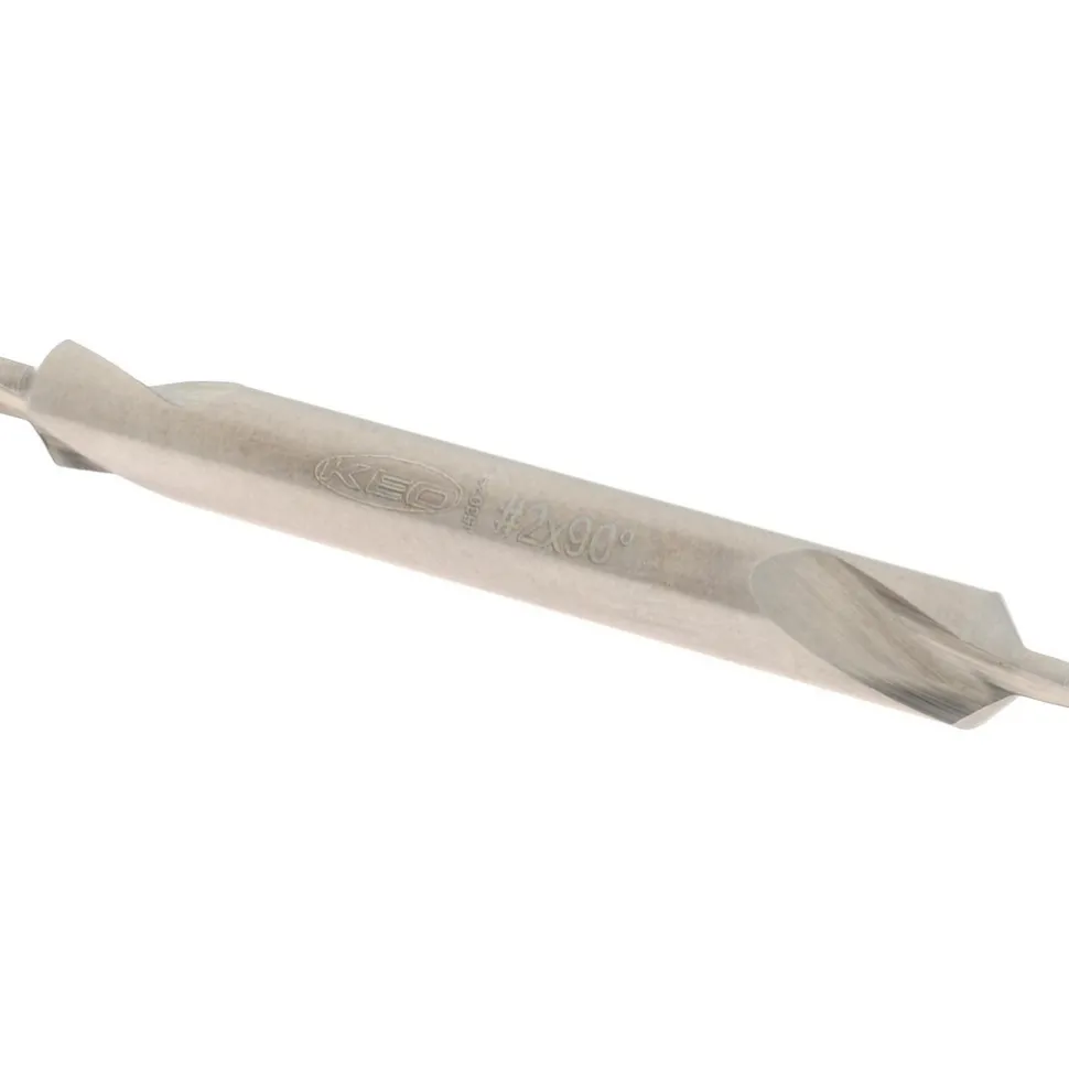 Combination Drill & Countersink: #2, 3/16" Body Dia, 118 deg, High-Speed Steel