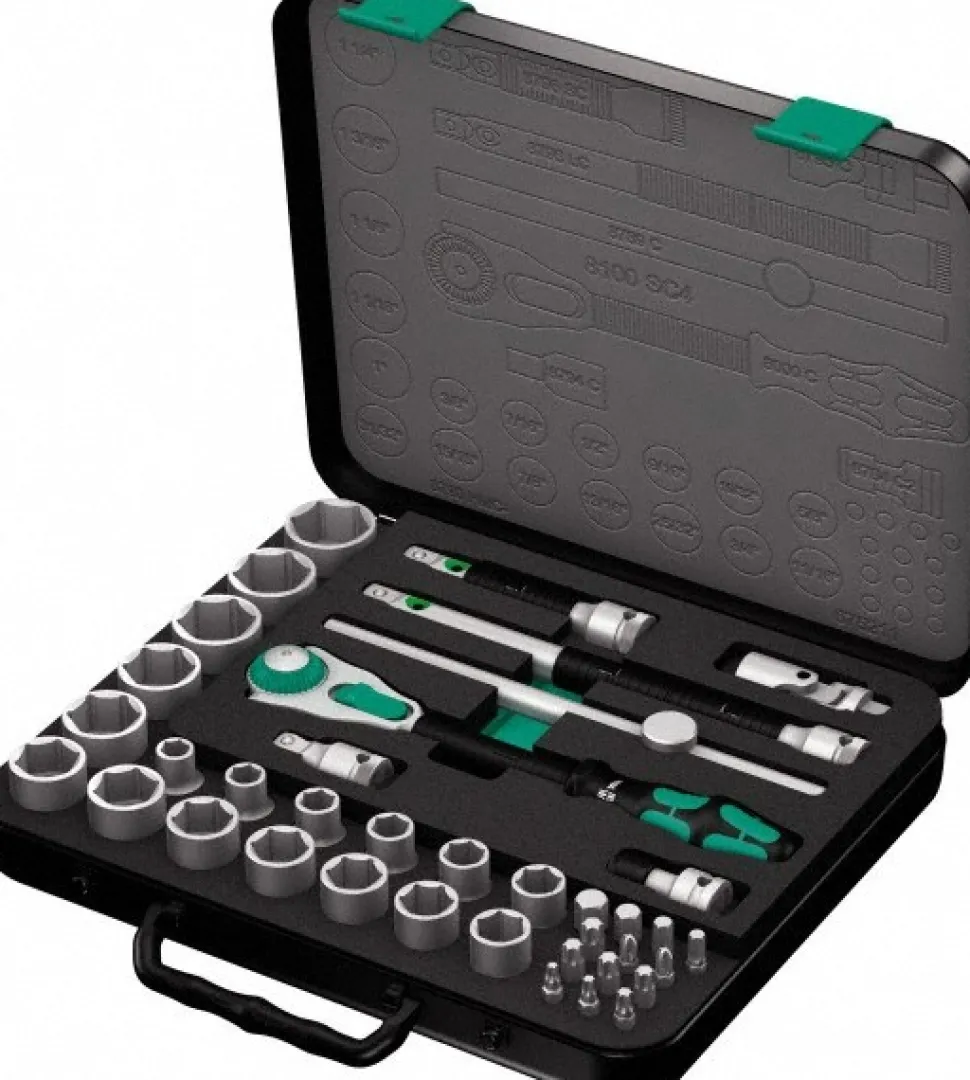 Combination Hand Tool Sets: Set Type: Bit Set, Socket; Number Of Pieces: 38; Measurement Type: Inch