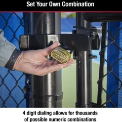 Combination Lock: Brass & Steel, 2" Wide