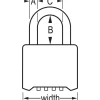 Combination Lock: Solid Brass, 2" Wide