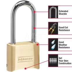 Combination Lock: Solid Brass, 2