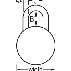 Combination Lock: Steel, 1-7/8