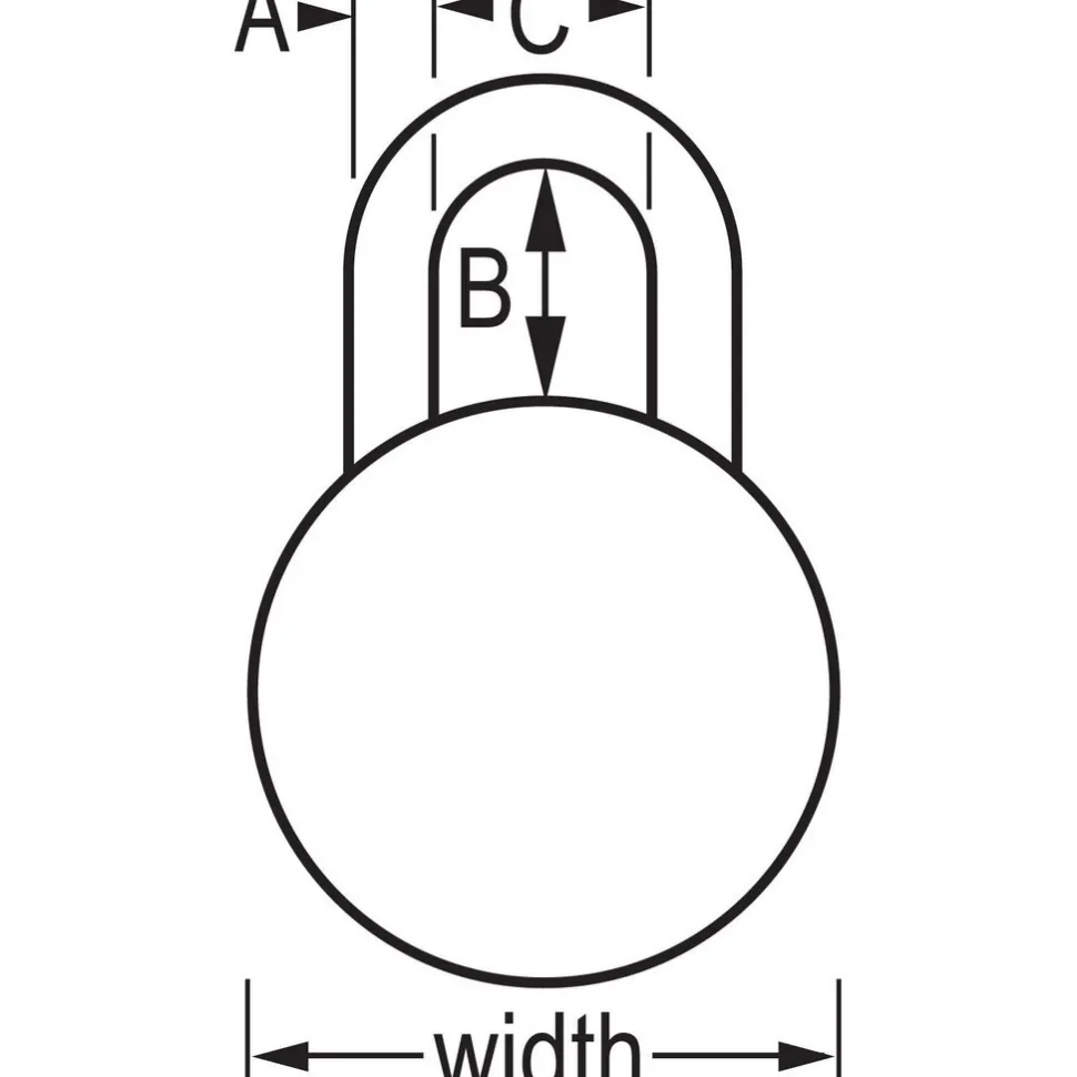 Combination Lock: Steel, 1-7/8" Wide