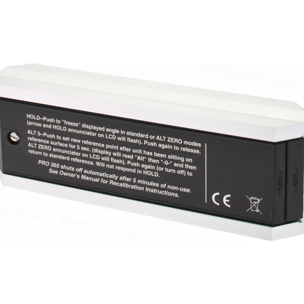 Combination Protractor & Inclinometer: 0.10 ° Resolution, Digital