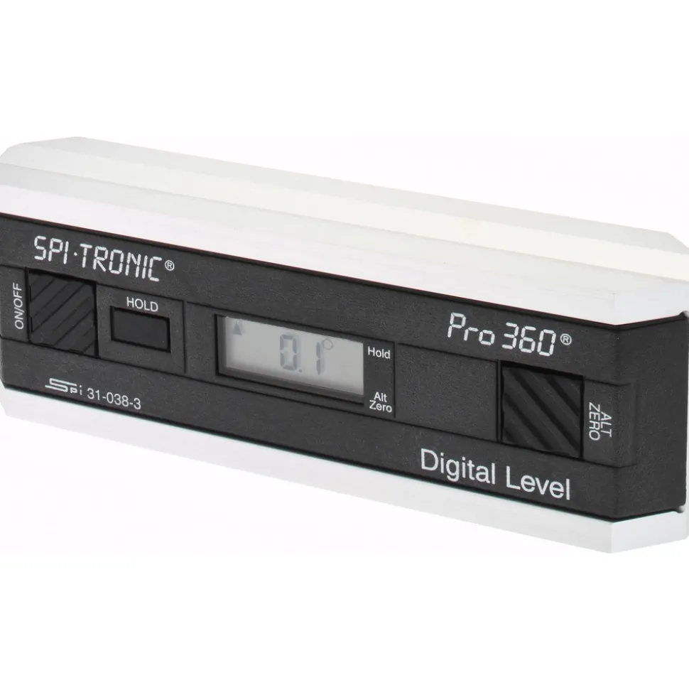 Combination Protractor & Inclinometer: 0.10 ° Resolution, Digital