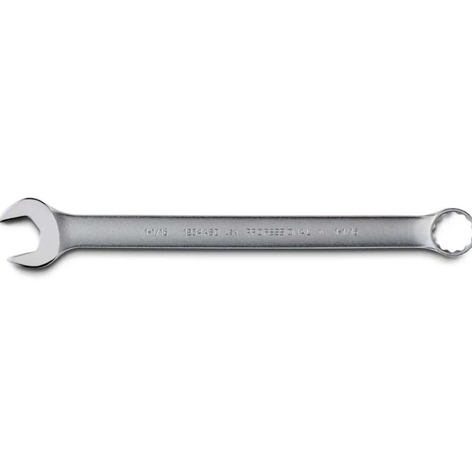 Combination Wrench: 1-1/16" Head Size, 15 deg Offset