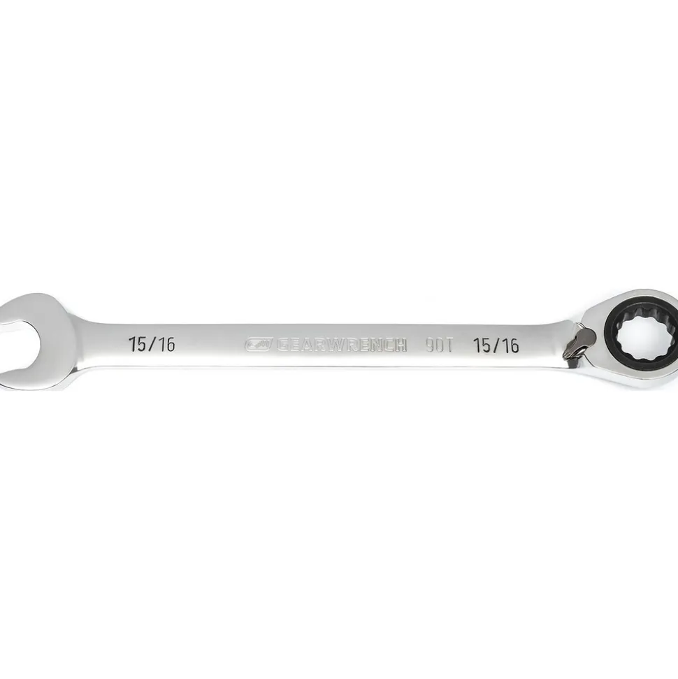 Combination Wrench: 15/16" Head Size, 15 deg Offset
