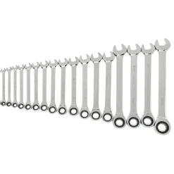 Combination Wrench Set: 18 Pc, 6 to 24 mm Wrench, Metric