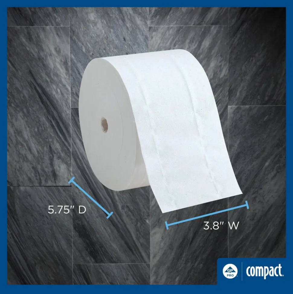Compact Coreless 2-Ply Recycled Toilet Paper