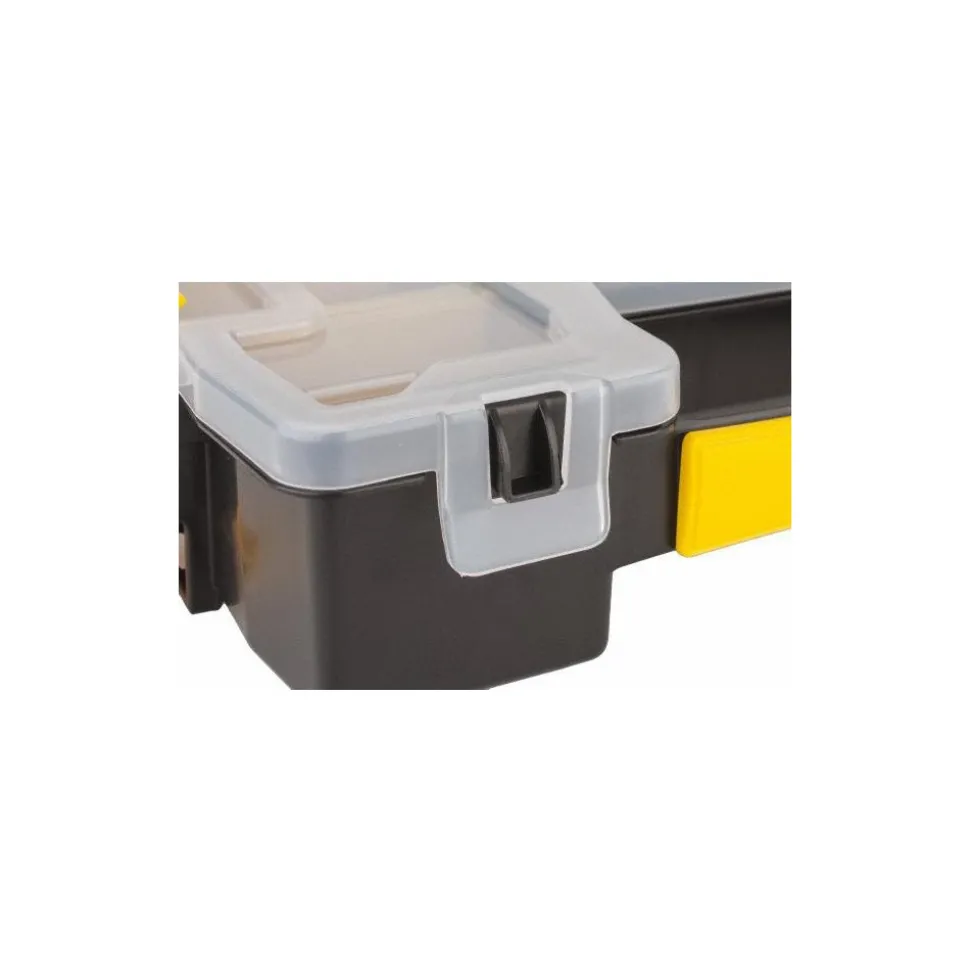 14 Compartment Clear, Black, Yellow Small Parts SortMaster Junior