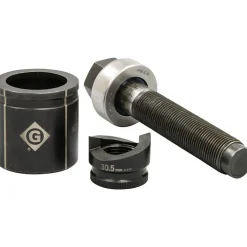 Complete Punch Units: Punch Shape: Round; Punch Type: Knockout; Operating Method: Manual; Punch Hole Diameter/Width: 30.5 mm, 1.219 in; Punch Hole Diameter (mm): 30-1/2; Punch Hole Width (Decimal Inch): 30.5 mm, 1.219 in