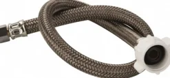 3/8" Compression Inlet, 7/8" Ballcock Outlet, Brass Flexible Connector
