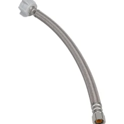 3/8" Compression Inlet, 7/8" Ballcock Outlet, Brass Flexible Connector
