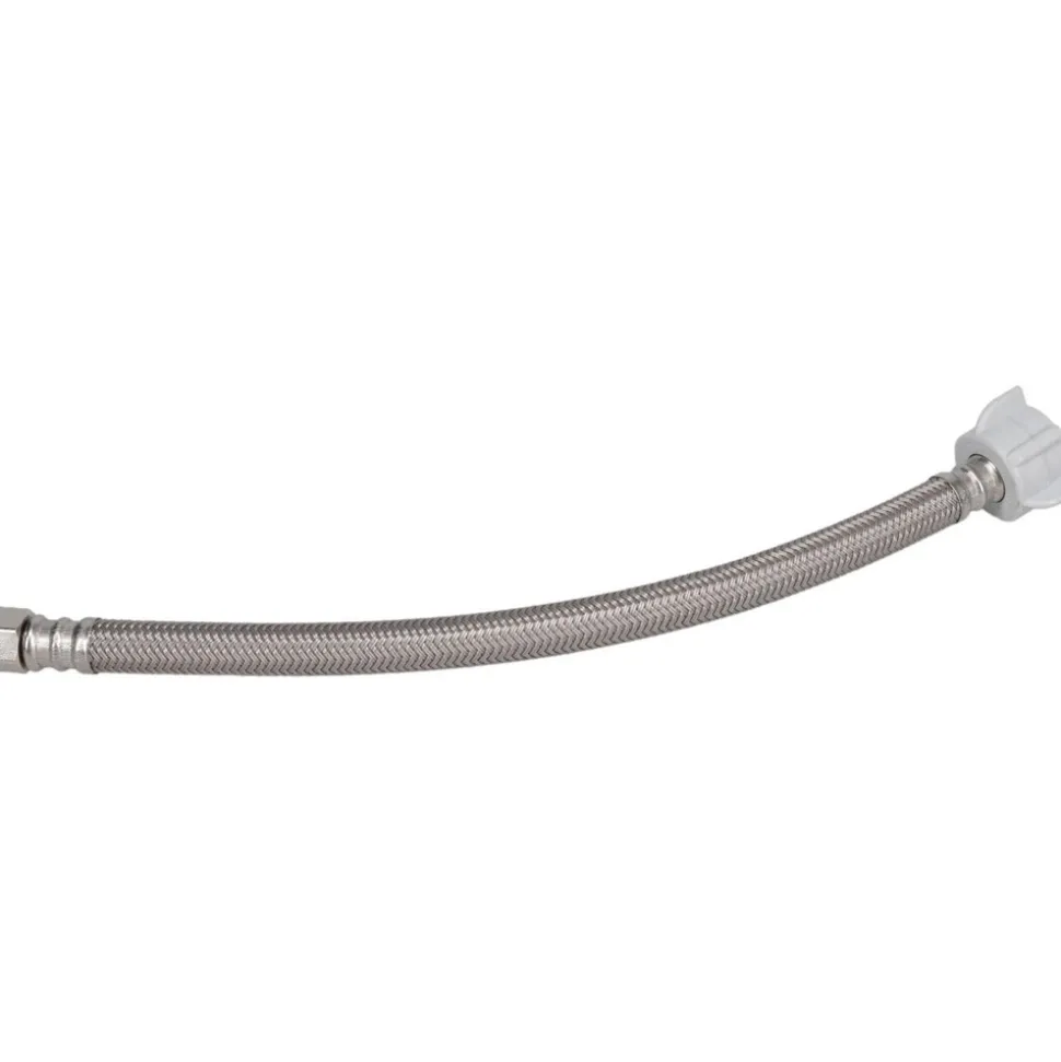 3/8" Compression Inlet, 7/8" Ballcock Outlet, Brass Flexible Connector