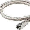 3/8" Compression Inlet, 7/8" Ballcock Outlet, Stainless Steel Toilet Connector