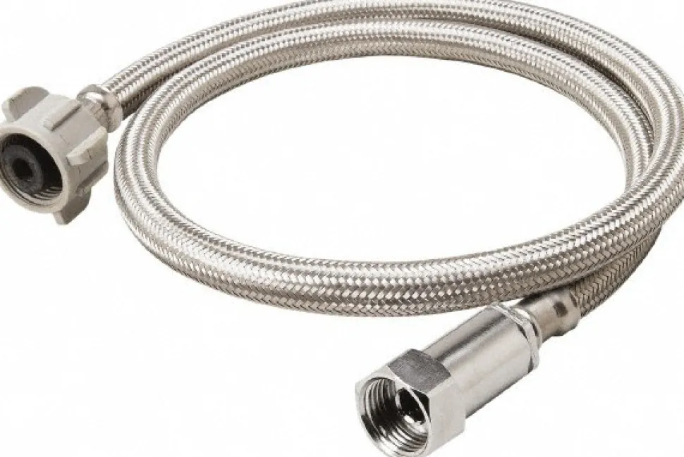 3/8" Compression Inlet, 7/8" Ballcock Outlet, Stainless Steel Toilet Connector