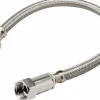 3/8" Compression Inlet, 1/2" FIP Outlet, Stainless Steel Faucet Connector