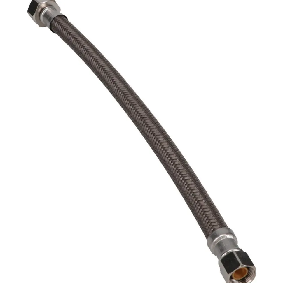 3/8" Compression Inlet, 1/2" FIP Outlet, Brass Flexible Connector